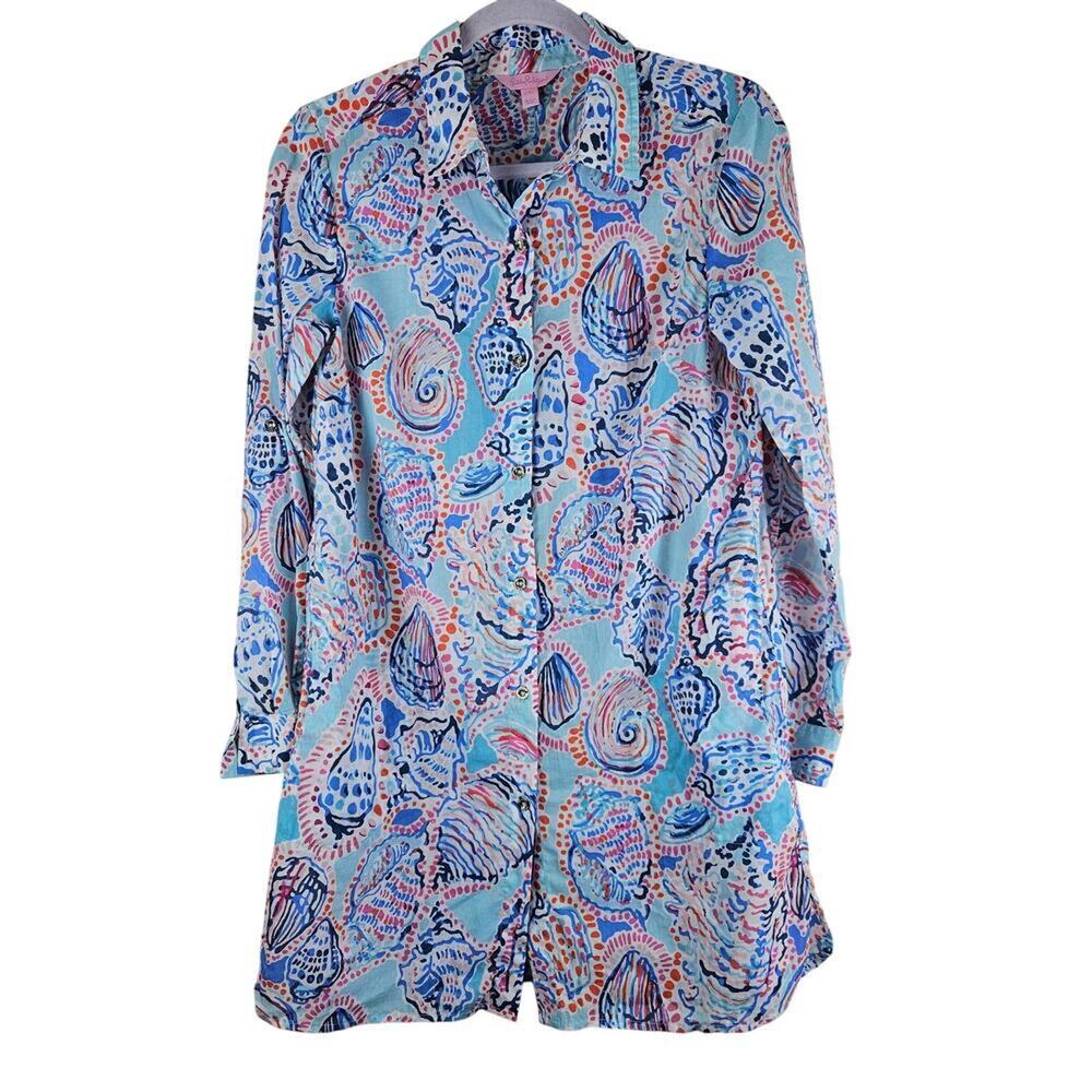 Lilly Pulitzer Jupiter Island Tunic Shell Me About It Size Small Vacation Beach